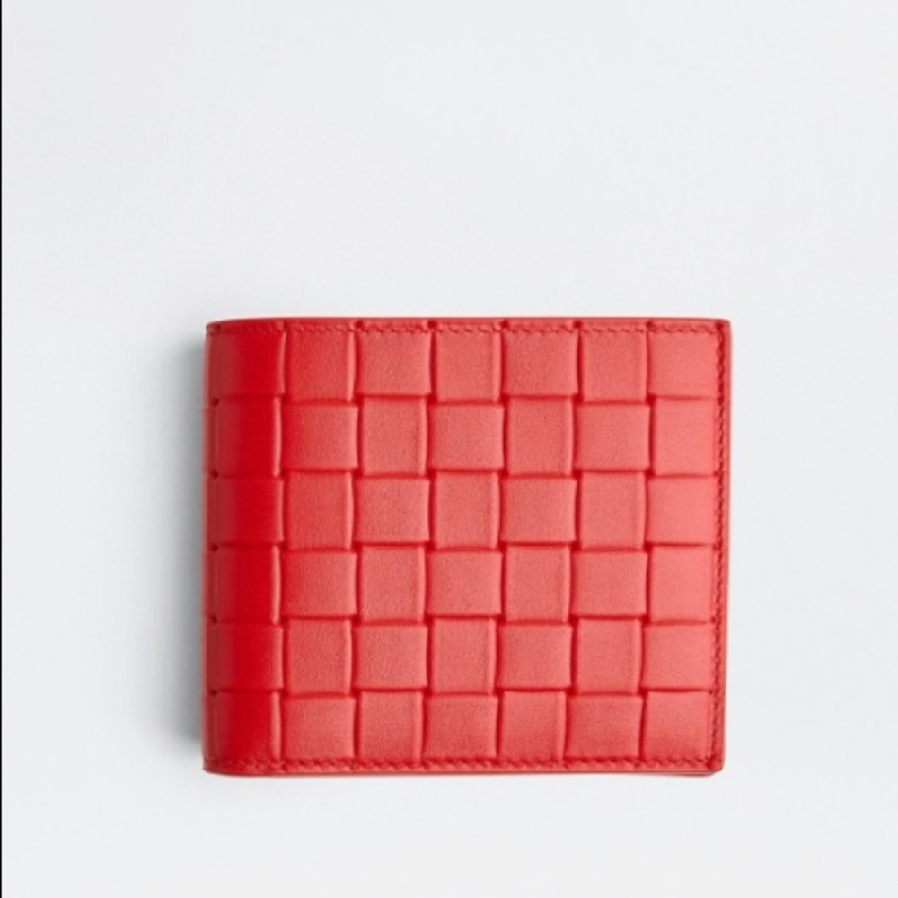 bottega veneta red unisex wallet